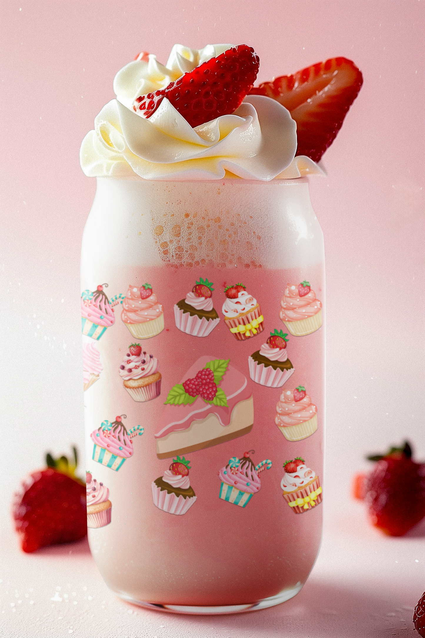 Cupcakes Glass can